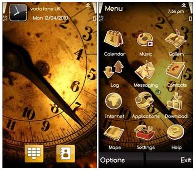 تم موبایل Golden Clock برای نوکیا سری ۶۰ ورژن ۳